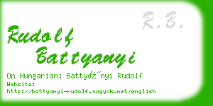 rudolf battyanyi business card